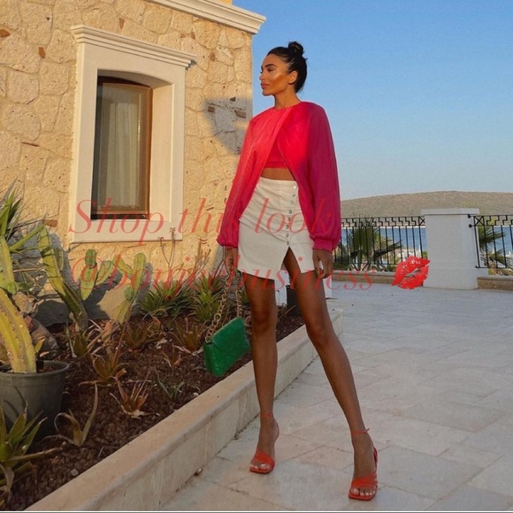 ZARA Puff Sleeve Top - Picture 1 of 6